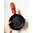 Load image into Gallery viewer, Leather & Wool Cast Iron Pan Handle