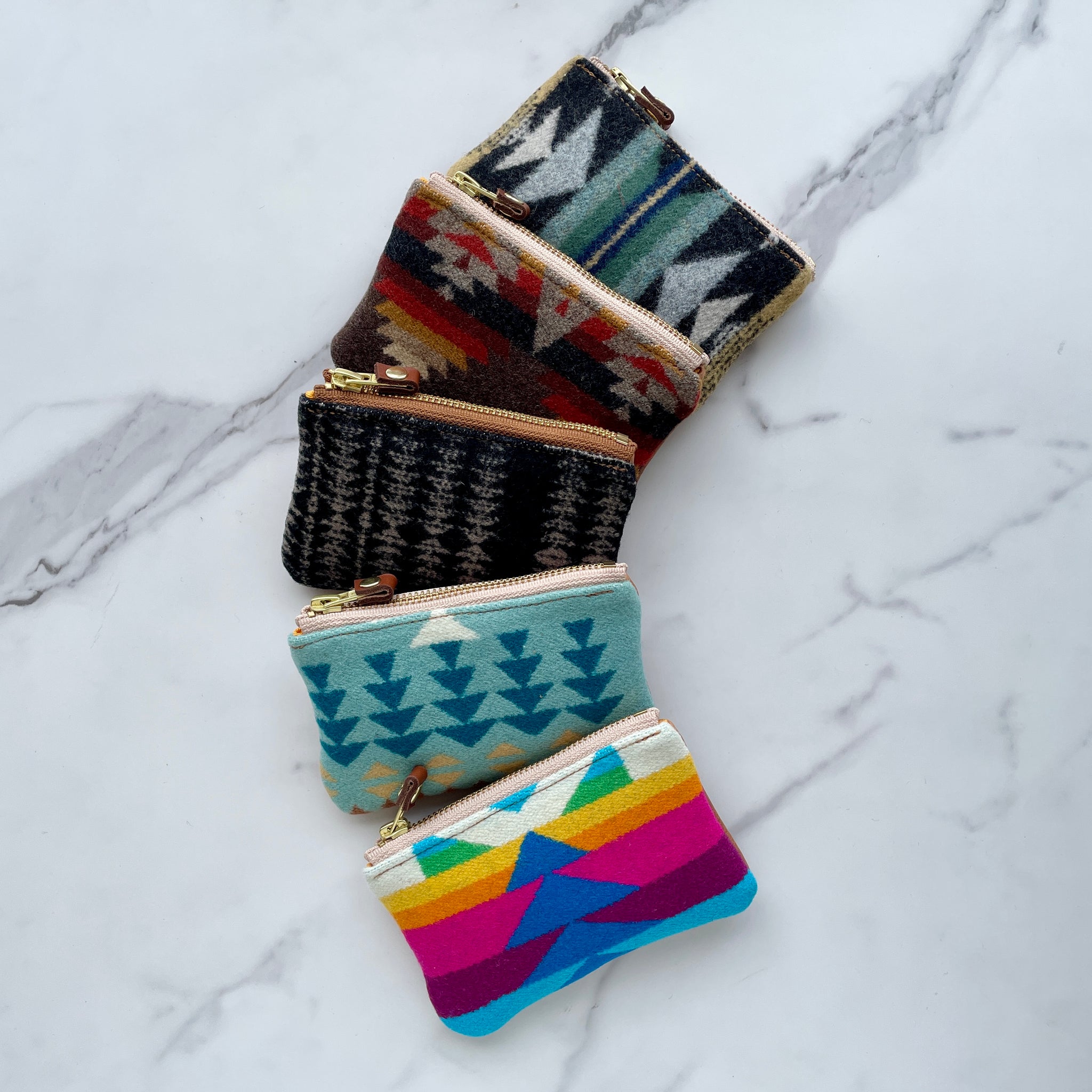 PNW Pendleton® Wool & Leather Zip Wallet – Cecelia Stitch
