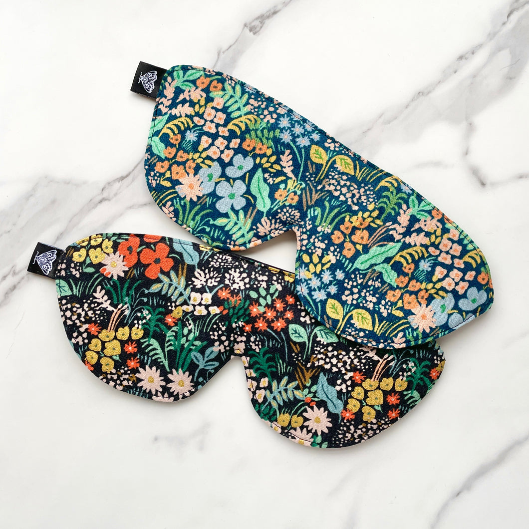 Floral Rested Sleep Mask with Cotton and Silk