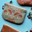 Load image into Gallery viewer, Leather &amp; Canvas Zip Wallet
