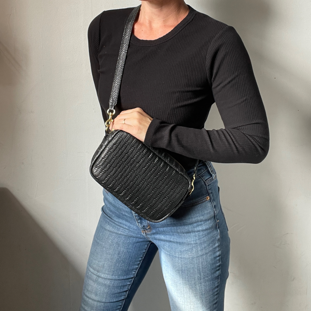 Midnight Croc Fanny Pack by Clare V. for $45