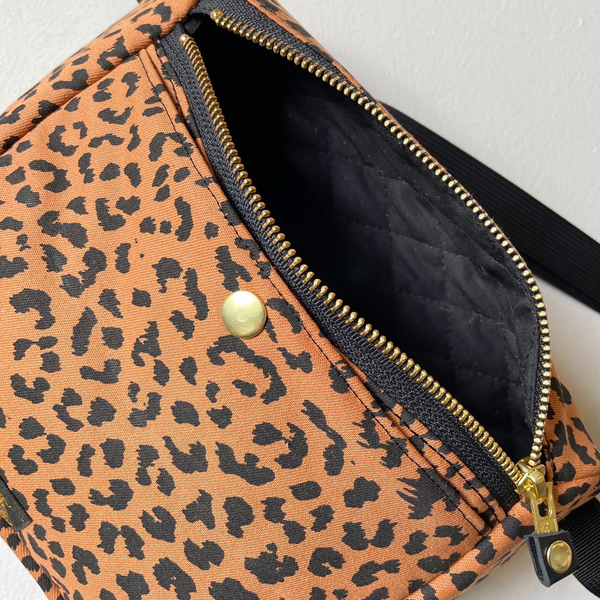 Joanie Bag - Leopard Print Sling – Cecelia Stitch