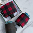 Load image into Gallery viewer, Waxed Canvas Can Cooler - Buffalo Check or Olive Plaid
