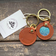 Load image into Gallery viewer, Lux Leather &amp; Brass Key Fob
