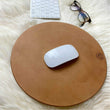 Load image into Gallery viewer, Large Leather &amp; Wool Mouse Pad 12”
